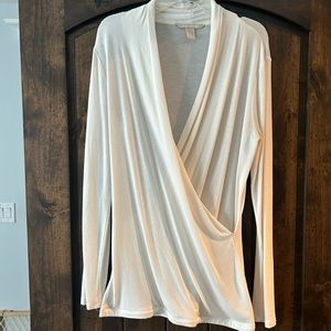 Banana Republic Cream Cross Over Sweater - size S
